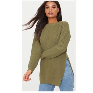 Olive green knit